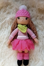 My crochet doll pink clothes