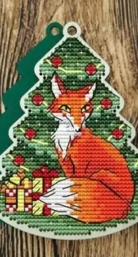 Foxs Joy Christmas Tree Ornament by Anna Alexandrova