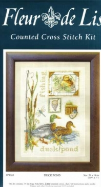 Fleur de Lis EPX165/ A Day by the Pond from Cross Stitch Collection 167 PCS