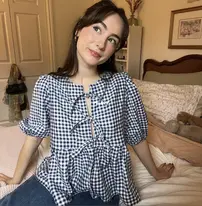 StoreBySarp - Sarpreet - Puffed Sleeve Peplum Top - Sizes XS-XXL
