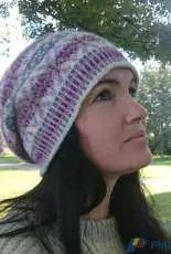 Häxans Slouchy Fair Isle Hat by Anita Viksten - Free