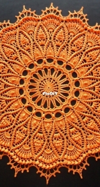 Galyna Borysova - Галина Борисова - Gerbera Doily - Салфетка Gerbera - Russian