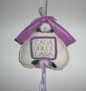 Felt nad cross stitch house
