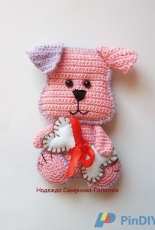Nadezhda Smirnova Galatyuk - Magnet Puppy with a gift - Russian