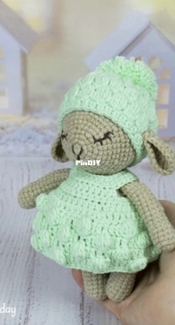 Amigurumi Today - Unknown Designer - Minty Sheep in Dress - Free