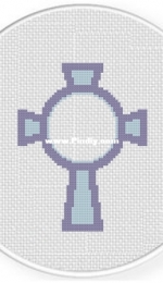 Daily Cross Stitch - Easter Crucifix Monogram Frame