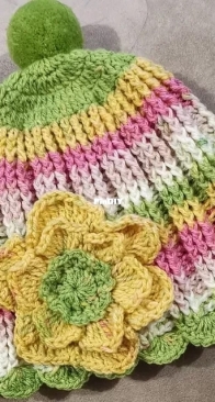 RedJK Design - Jie - Vintage Look Flower Girl Beanie