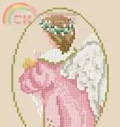 Passione Ricamo Pink Guardian Angel Cameo PCS
