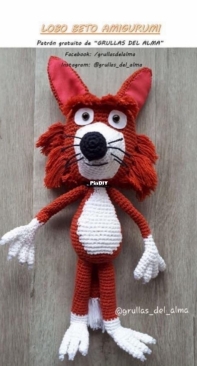 Grullas del Alma - Wolf Beto amigurumi - Lobo Beto amigurumi - Spanish - Free
