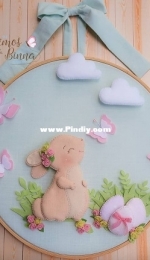 Mimos da Binna - Coelhinha da Páscoa - Felt Easter Bunny - Portuguese - Free