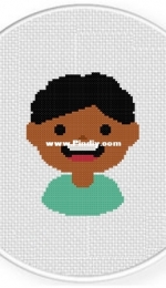 Daily Cross Stitch - Excited Kid