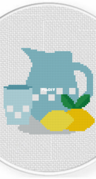 Daily Cross Stitch - Lemonade Pitcher