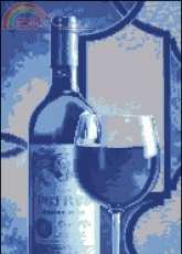 Zolotoe Runo GT-002 Wine glass blue graph xsd + pcs