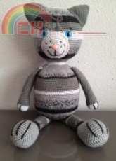 Haakjemee - Striped grey cat - Dutch - Free