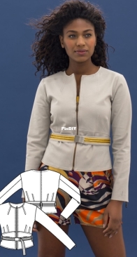 Knipmode Burda - KM2017-06 - Jacket - Sizes 34-54 - Dutch, English machine translation