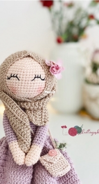 Knitting Garden - Saide Betül Gürsoy - Hijab Doll Shawl - Tesettür Kız Şal - Turkish