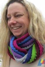 Golubknits-Multistripe Infinity Cowl by Julie Golub-Free