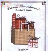 Liebevolle Kreuzstichentwurfe LKE M-302-11 - Geschenke, rot