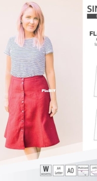 Sinclair Patterns - S1018 - Florence Gored Skirt - Sizes XXS-XXL
