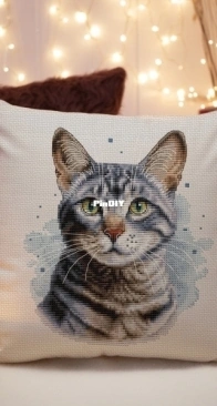 Banani Stitchery - Egyptian Mau Cat by Anna Banani