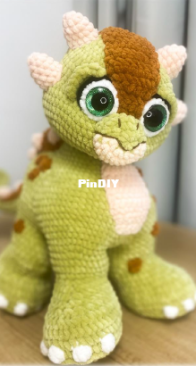 Evgenia knitted toys - Evgenia Gavrilova - Евгения Гаврилова - Ankylosaurus - Анкилозавр - Russian