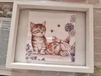 Decoupage Art, Kitten Love
