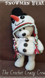 The Crochet Crazy Crew - Tracey Denise - The Cuddle Me Collection - Snowman Bear
