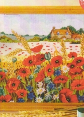 Golden Poppy Fields from Coats Crafts UK from The World of Cross Stitching TWOCS 101 XSD