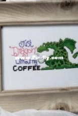 Coffee drinking dragon