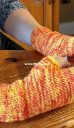Fingering Fingerless Mitts by goodenough knitter-Free
