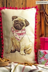 Pugs and Kisses by Maria Diaz from Cross Stitcher 330 XSD