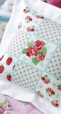 Burst Into Bloom - Patchork Cushion by Lesley Teare from Cross Stitch Gold 116