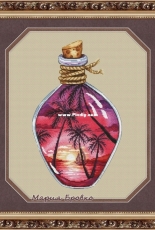 Sea sunset in a bottle by Maria Brovko