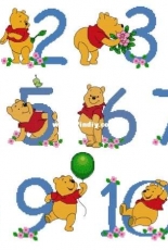 Designer Stitches - Pooh Numbers PCS