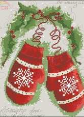 Winter Vintage Mittens from Cross Stitch & Needlework January 2014 PCS