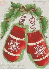 Winter Vintage Mittens from Cross Stitch & Needlework January 2014 PCS