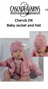 Cascade Yarns Cherub DK C103 Baby Jacket and Hat - Free