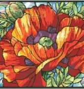 Janlynn 023-0320 Stained Glass Poppies
