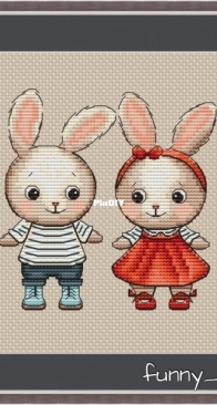 Funny Stitch - Rabbit - Sweet Couple by Lena Zachetkina