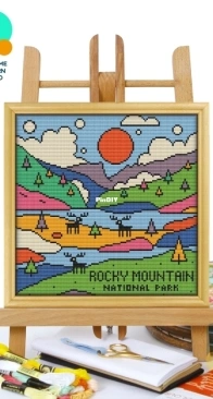 Awesome Pattern Studio - CS2716-1 - Rocky Mountain National Park Pop Art
