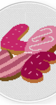 Daily Cross Stitch - LOVE Donuts