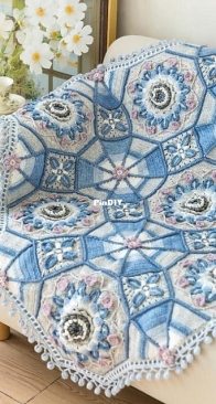 New Mommy Handmade DIY - Su Su Jie Jia - Susans Family - Floral Vitreous Enamel Blanket - Free
