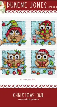Durene Jones Cross Stitch  DJXS2392 Christmas Owl