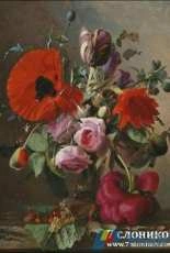 7 Elephants (7 слоников) 468 - Poppies, Tulips and Roses in a Vase