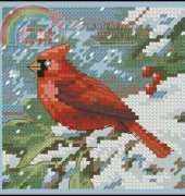 Dimensions 72748 Cardinal in Snow