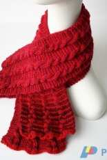 Knits & Prints-Gingerbread Icing Scarf by Elizabeth Seidle-Free