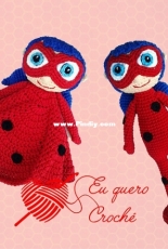 Eu quero croche - Adriana Gori - Ladybug doll and Ladybug lovey - Portuguese