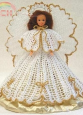 Maggies Crochet - Inez Collins Scott- Angel Gloria Fashion Doll- English