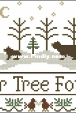 Little House Needleworks LHN 120 Bear Tree Forest XSD