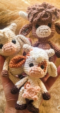 Tierno Crochet Tienda - Agustina Martinelli - Baby Cows - English or Spanish